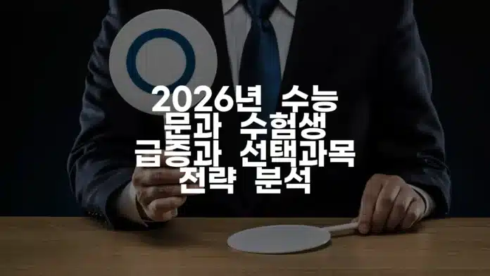 000 2026년 수능 문과 수험생 급증과 선택과목 전략 분석