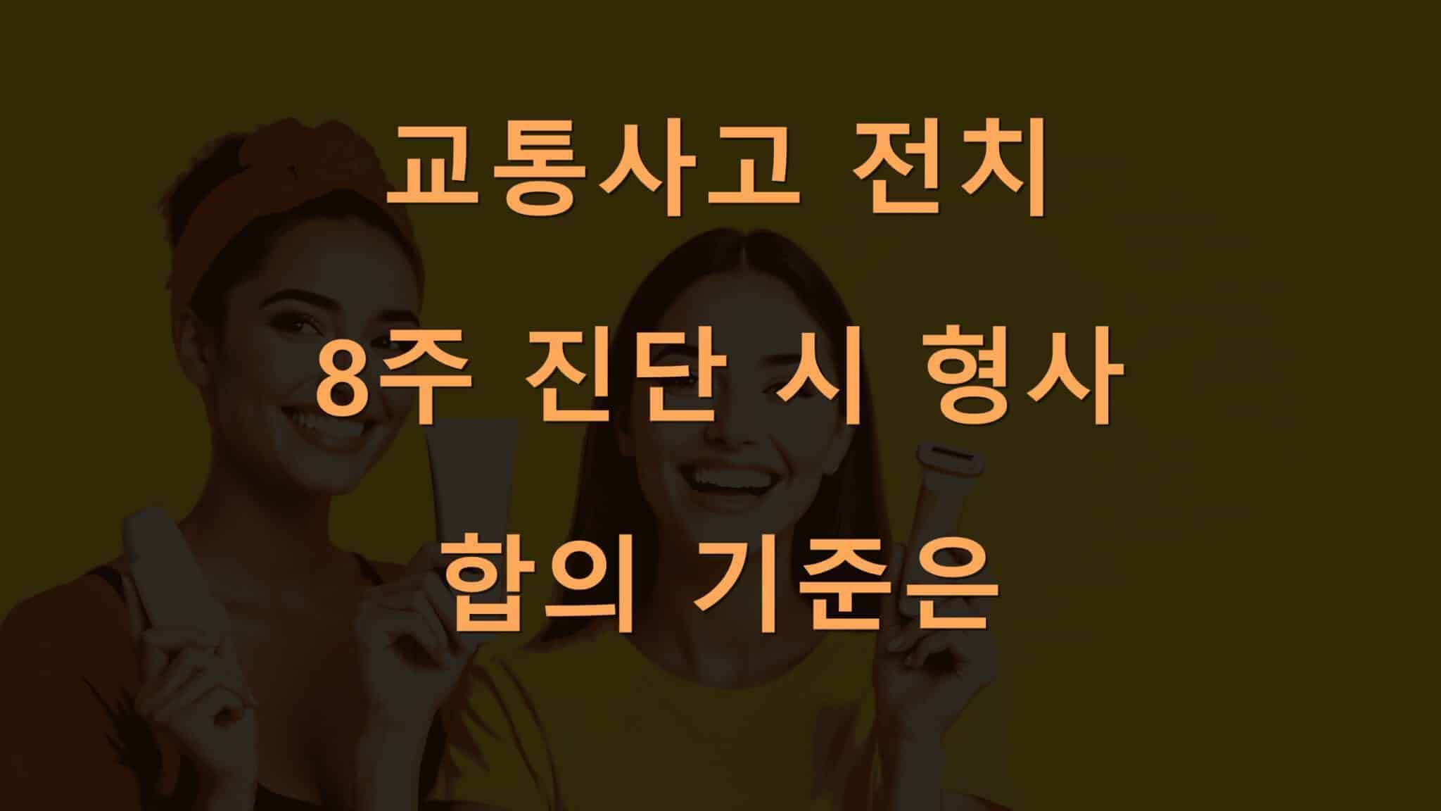 교통사고 전치 8주 진단 시 형사 합의 기준은 47 교통사고 전치 8주 진단 시 형사 합의 기준은