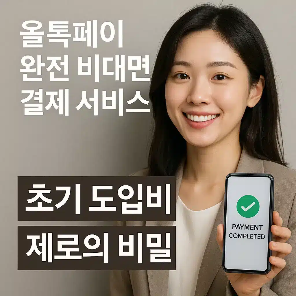 올톡페이 완전 비대면 결제 서비스, 초기 도입비 제로의 비밀