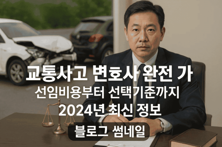 교통사고 변호사 완전 가이드: 선임비용부터 선택기준