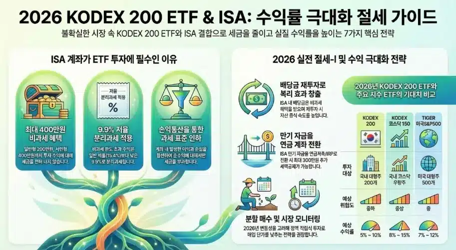 2026 KODEX 200 ETF 수익률 극대화 & ISA 7가지 절세법