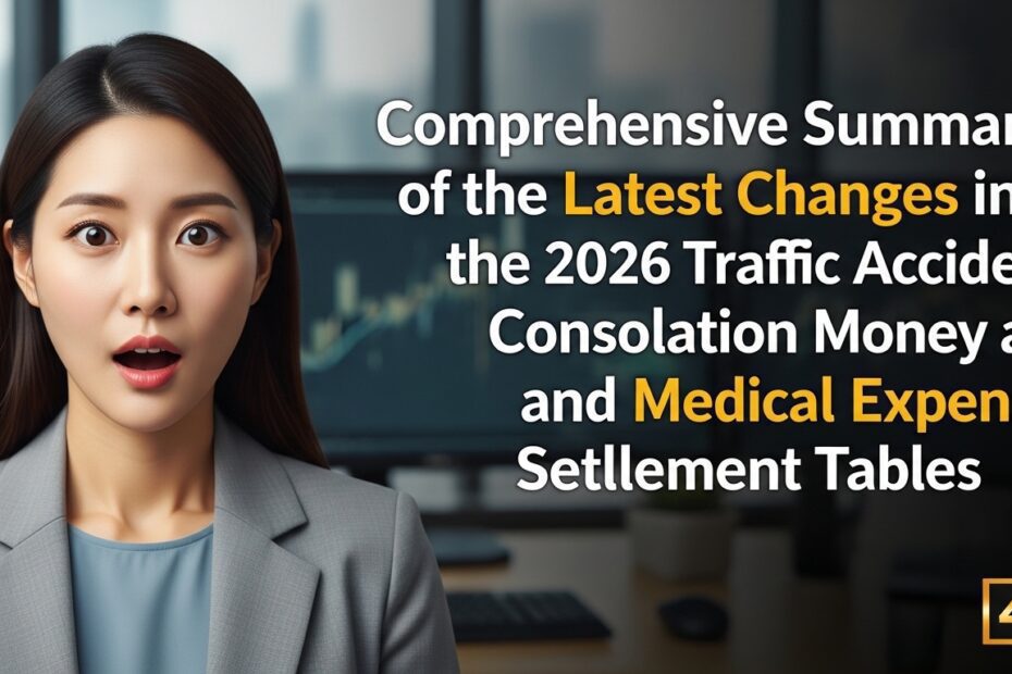2026 교통사고 위자료·치료비 합의금 표 최신 변화 총정리