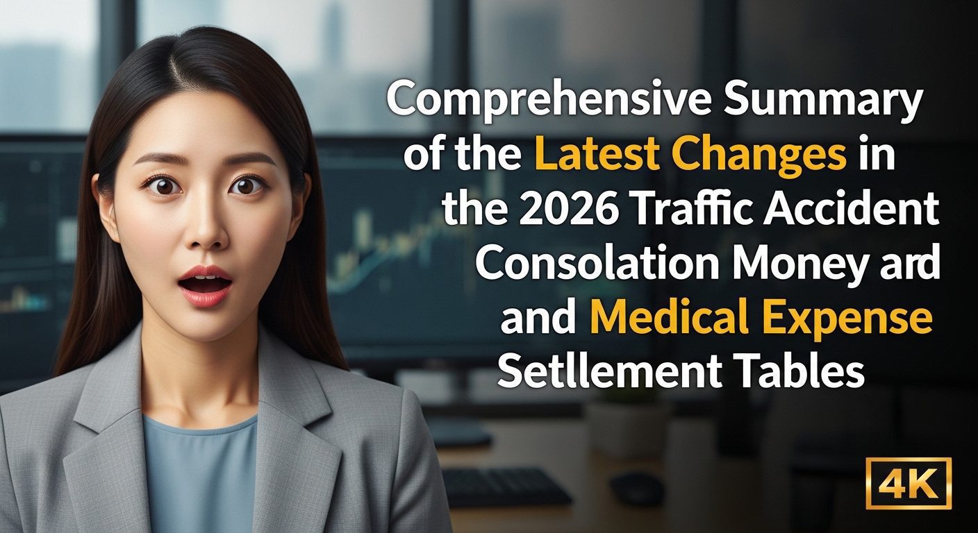 2026 교통사고 위자료·치료비 합의금 표 최신 변화 총정리