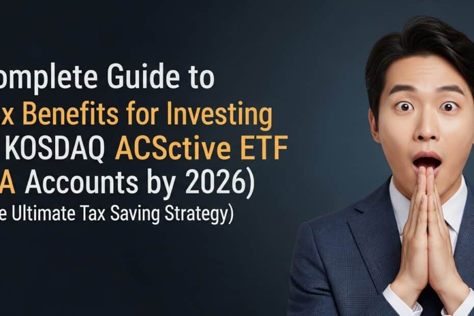 2026 코스닥 액티브 ETF ISA 계좌 투자 시 세제 혜택 완벽 정리 (절세 끝판왕)