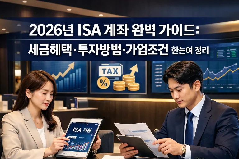 2026년 ISA 계좌 완벽 가이드 세금혜택·투자방법·가입조건 한눈에 정리1