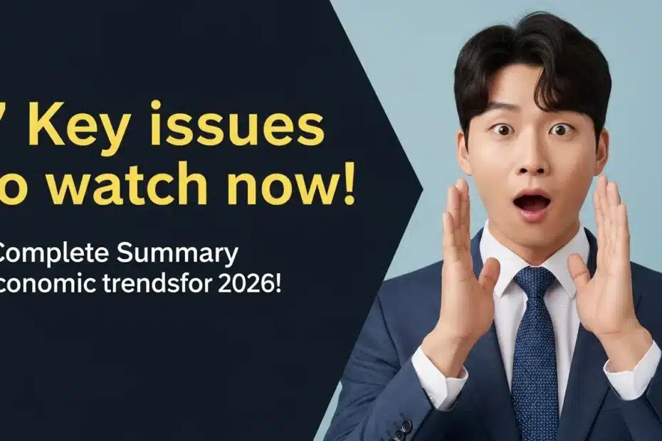 2026년 경제 트렌드 총정리! 지금 주목해야 할 핵심 이슈 7가지