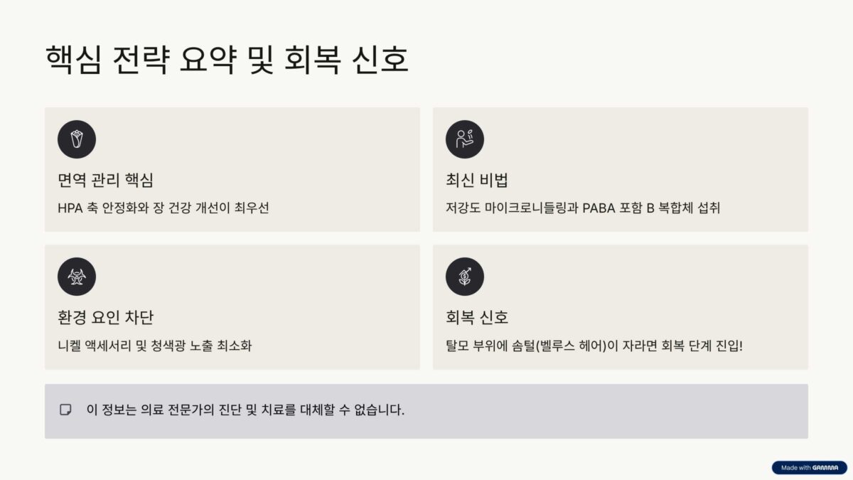 원형탈모 개선 5가지 핵심 전략 요약