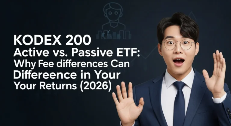 KODEX 200 액티브 vs 패시브 ETF 수수료 차이가 당신의 수익률을 가르는 이유 (2026년)