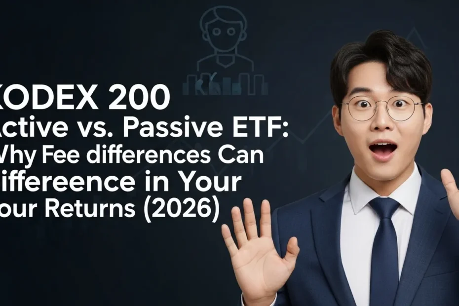 KODEX 200 액티브 vs 패시브 ETF 수수료 차이가 당신의 수익률을 가르는 이유 (2026년)