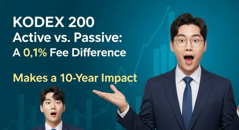 KODEX 200 액티브 vs 패시브, 수수료 0.1% 차이가 만드는 10년 뒤 결과
