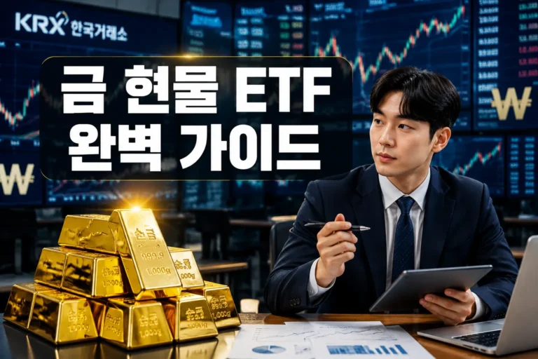 KRX 금 현물 ETF 완벽 가이드 구조 수익률, 투자 전략까지