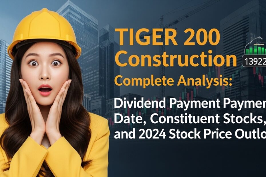 TIGER 200건설 완벽 분석 배당금 지급일, 구성종목 및 2024 주가 전망