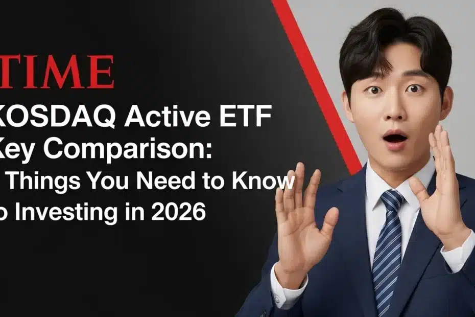 TIME 코스닥액티브 ETF 핵심 비교 2026년 투자 전 꼭 알아야 할 5가지
