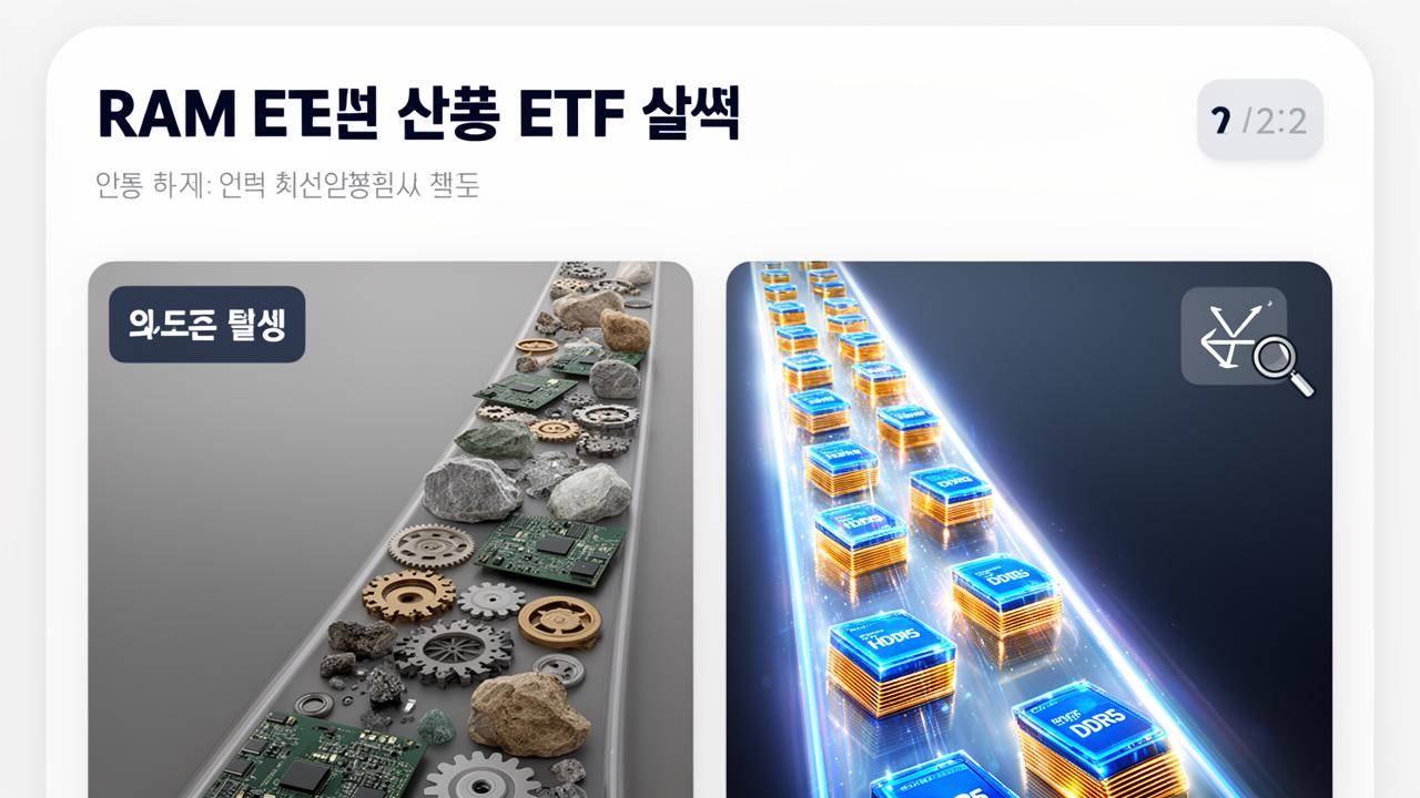 BizTrend (Main)_반도체 소부장을 넘어 메모리 집중 투자! RAM ETF 수익률이 유독 높은 이유_주요 RAM ETF의 최근 성과 비교 (가상 데이터)