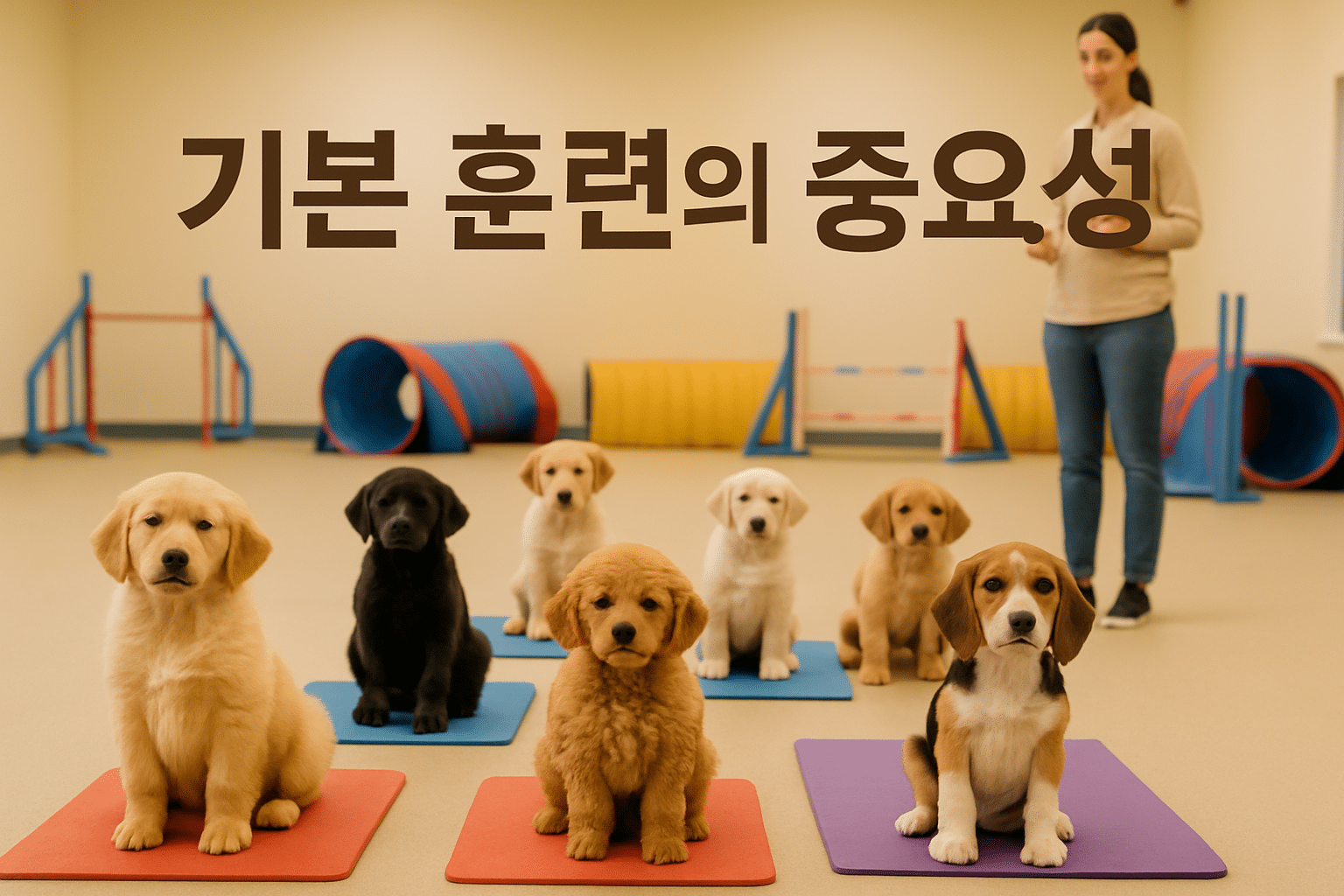 Landscape image (1536x1024) showing cute puppies of different breeds (Golden Ret