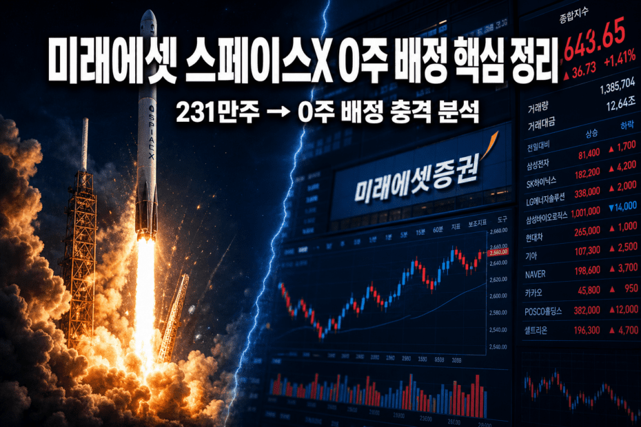 미래에셋 스페이스X 0주 배정 핵심 정리2