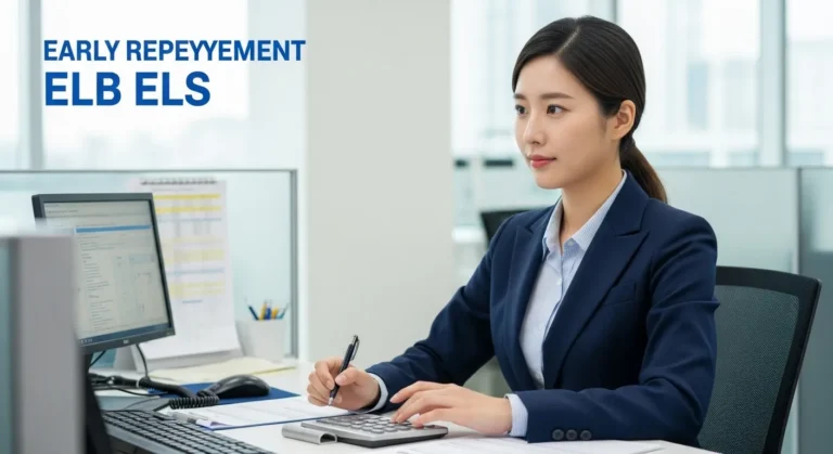 은행에서 ELB ELS 중도상환 수수료 계산해주고 있는 20대 아름다운 한국인 직장인 여성1