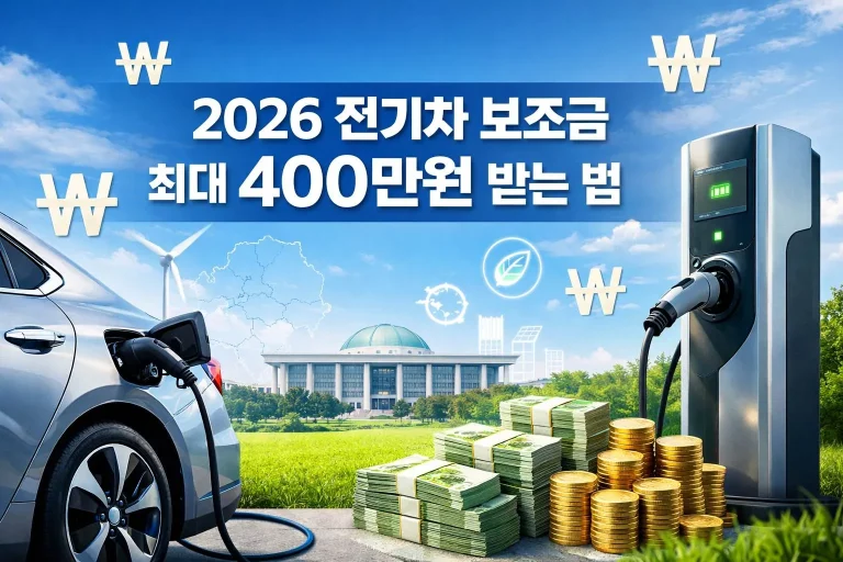 2026 전기차 보조금 최대 500만원 받는 법 | 전환지원금 신설 총정리
