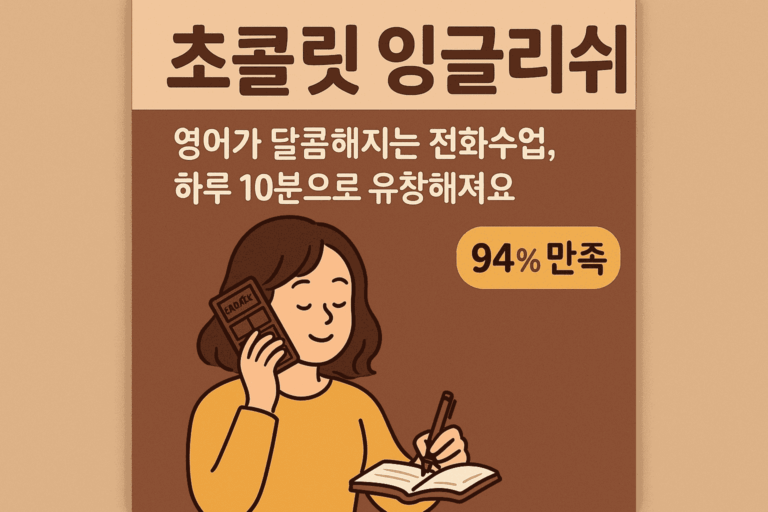 초콜릿 잉글리쉬로 영어가 달콤해지는 전화수업