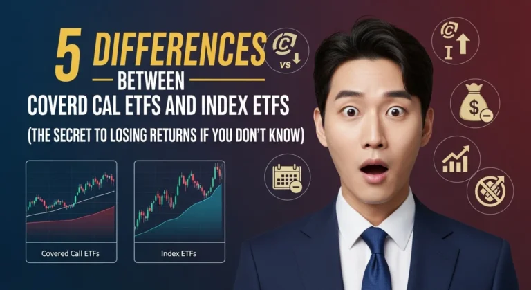 커버드콜 ETF vs 인덱스 ETF 차이점 5가지 (모르면 손해 보는 수익률의 비밀)