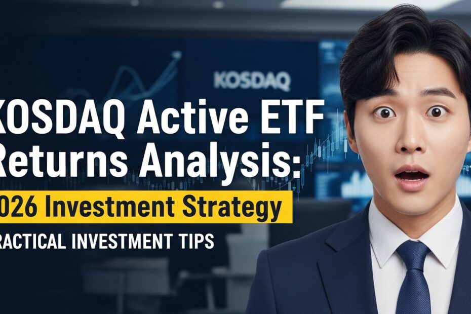 코스닥 액티브 ETF 수익률 분석 2026년 투자 전략 핵심 정리 – 투자 실전 팁3
