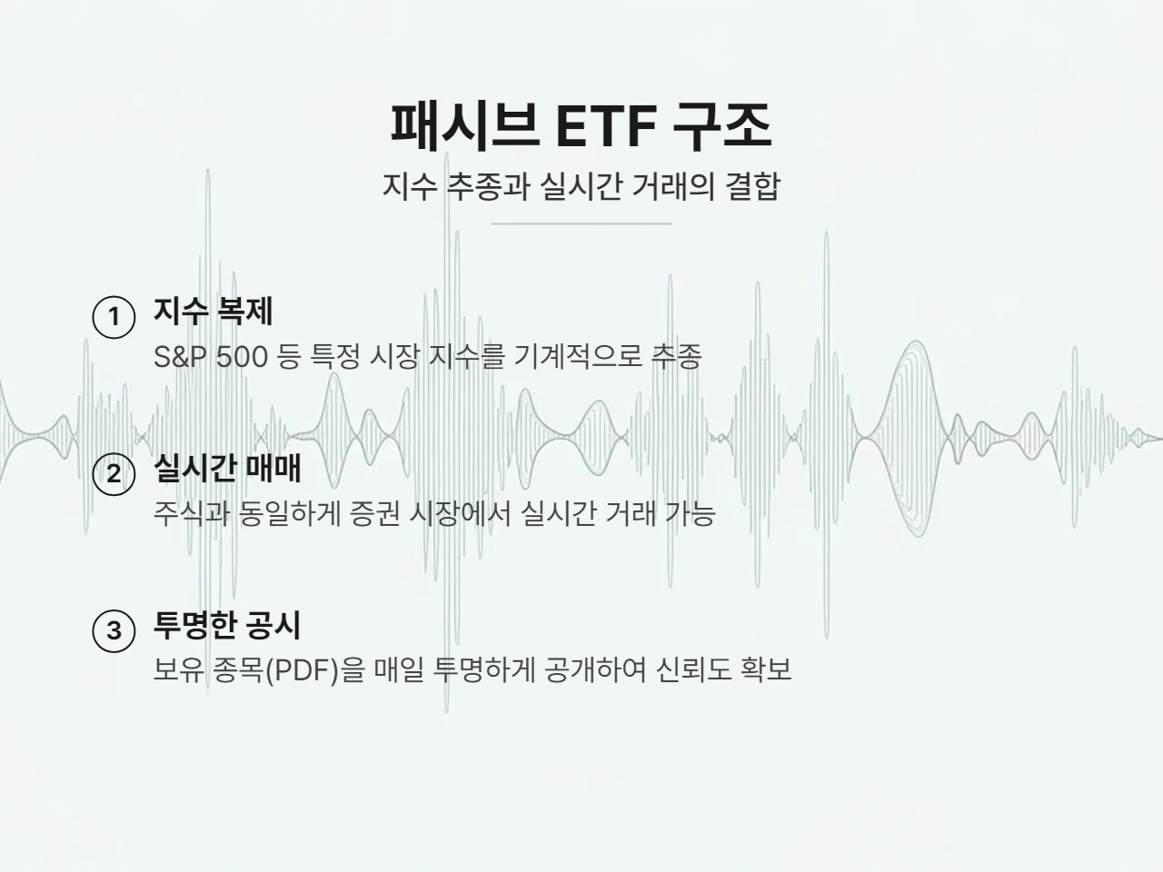 패시브 ETF 구조의 핵심: 주식의 옷을 입은 인덱스 펀드
