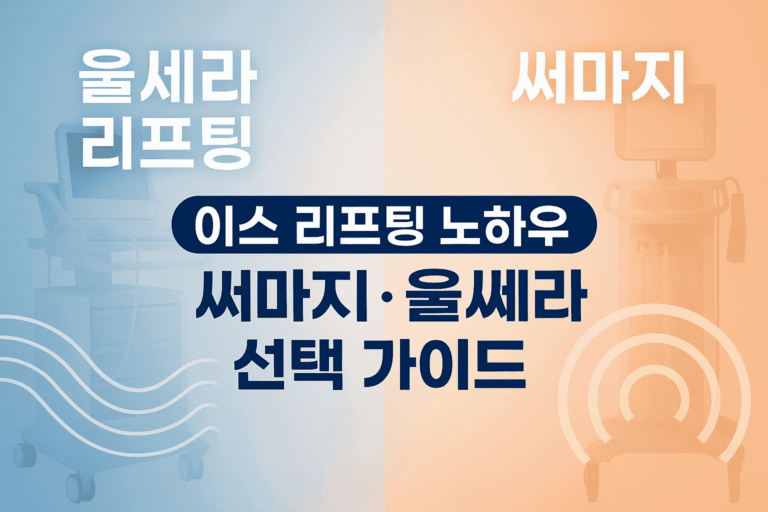 페이스 리프팅 노하우 – 써마지·울쎄라 선택 가이드